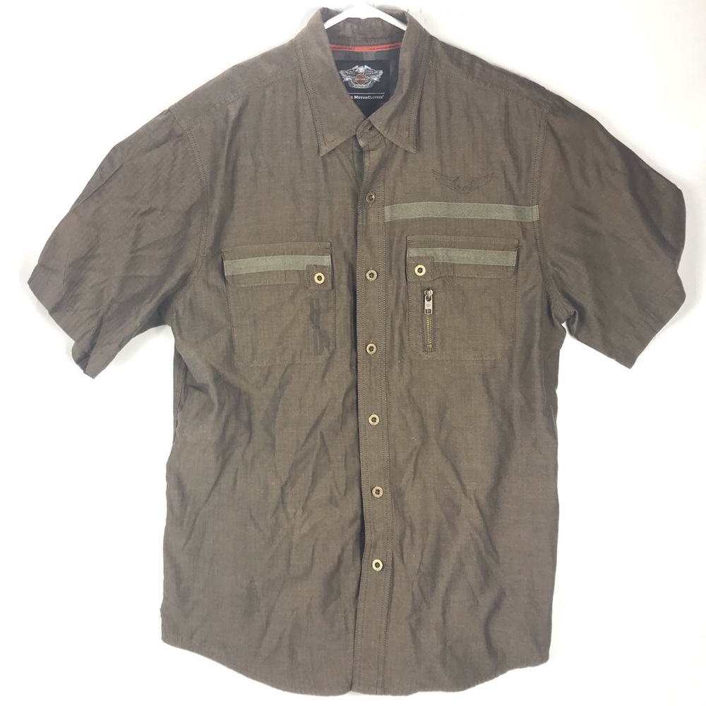Harley Davidson military style shirt men’s size L